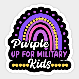 Month Of The Military Child - Purple Up For Military kids Sticker